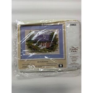 The Creative Circle #1663 Needlepainting cross-stitch kit Geese Sailboat